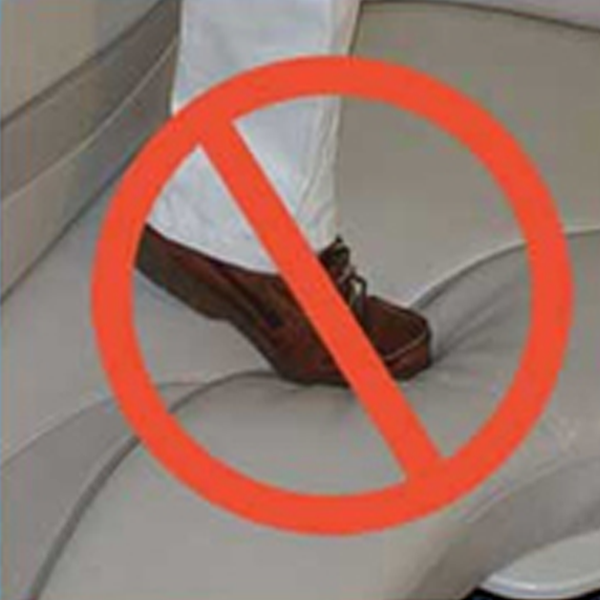 No shoes on car seat